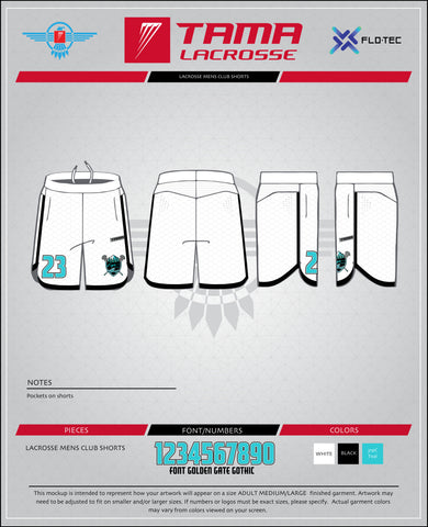 Legit Lacrosse Tama Shorts (White)