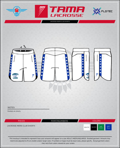Liberty Tama Club Short's w/ Pockets (White)