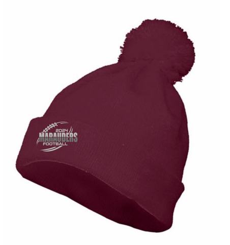 RYFL Maroon Marauders AUGUSTA SPORTSWEAR POM BEANIE