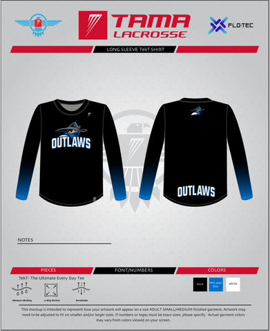 RYFL Blue Outlaws Tama Long Sleeve TekT