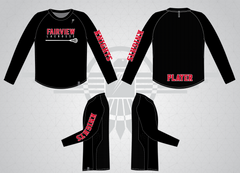 Fairview Womens- Long Sleeve Shooting Shirt---BLACK-----Mens Cut
