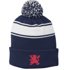 Saint Viator Stripe Pom Pom Beanie