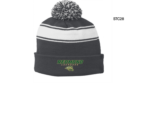 Redmond Stripe Pom Pom Beanie