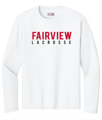 Fairview Womens 2026-LS Activewear Tee-White- Mens Cut