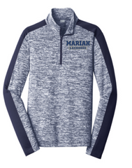 Marian Univ. Custom Electric Heather Colorblock 1/4-Zip Pullover